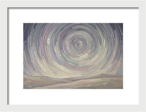 Star Trails Over Serene Landscape