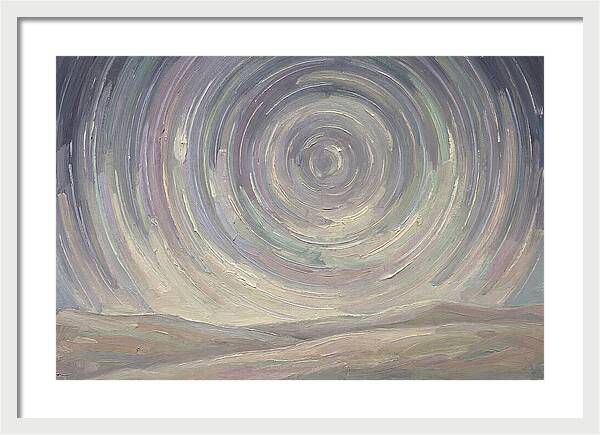 Star Trails Over Serene Landscape