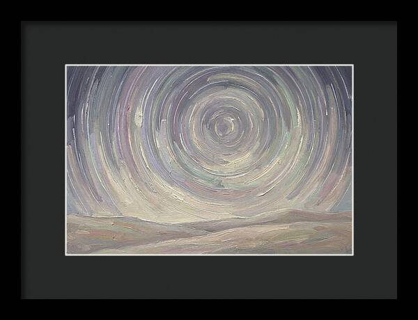 Star Trails Over Serene Landscape