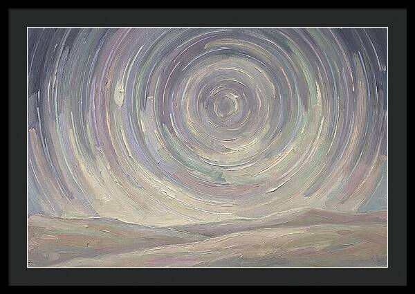 Star Trails Over Serene Landscape