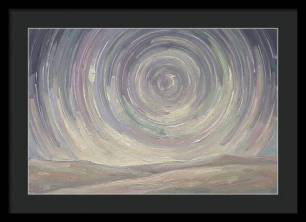 Star Trails Over Serene Landscape