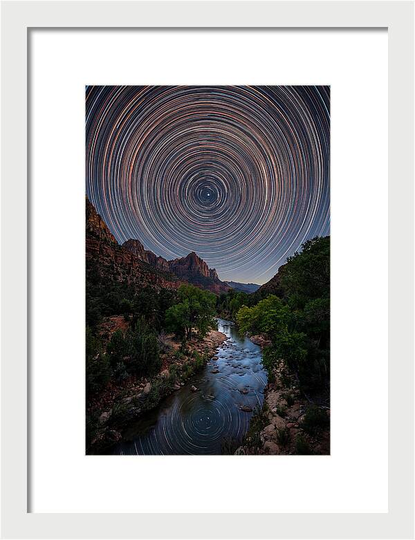 Star Trails Over Zion Canyon