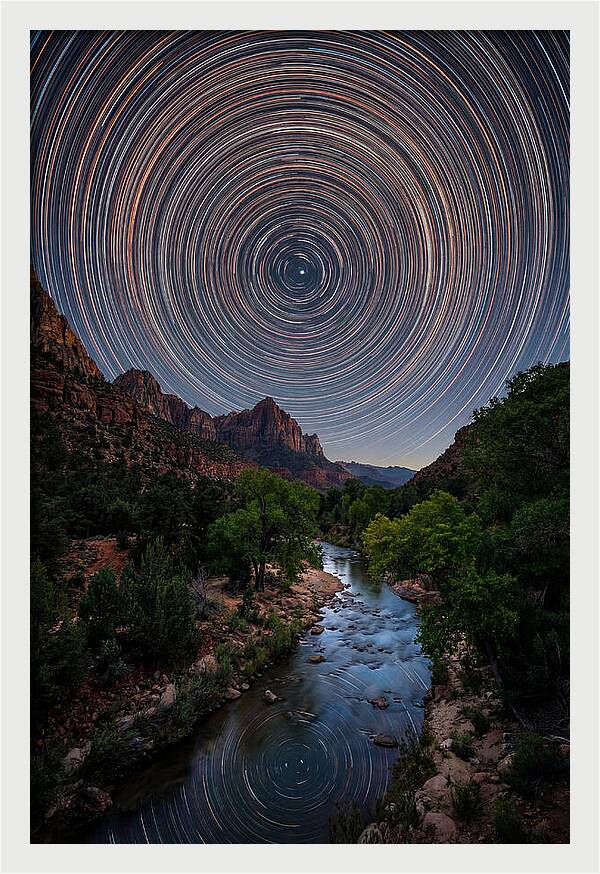 Star Trails Over Zion Canyon