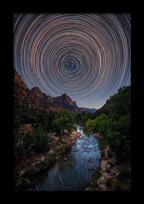 Star Trails Over Zion Canyon