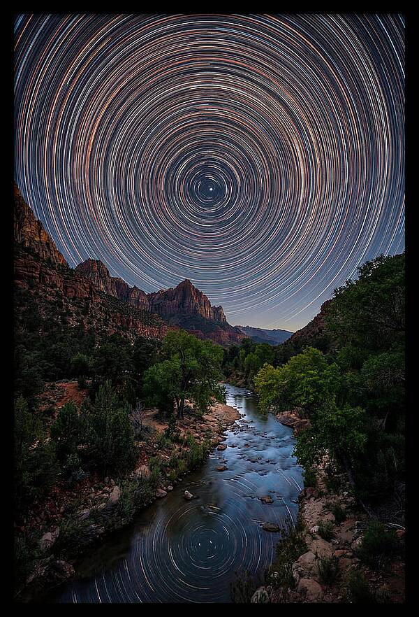 Star Trails Over Zion Canyon