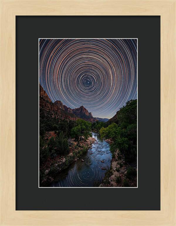 Star Trails Over Zion Canyon