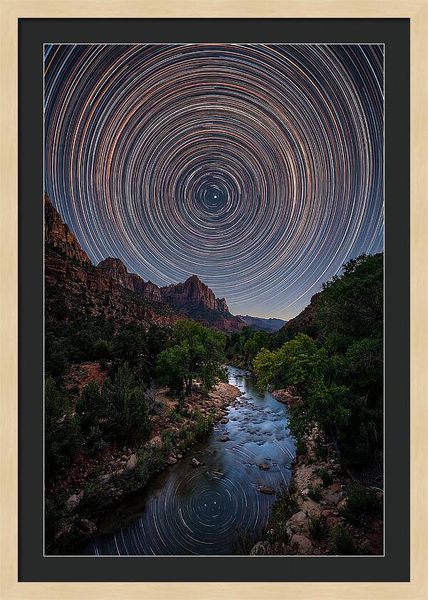 Star Trails Over Zion Canyon