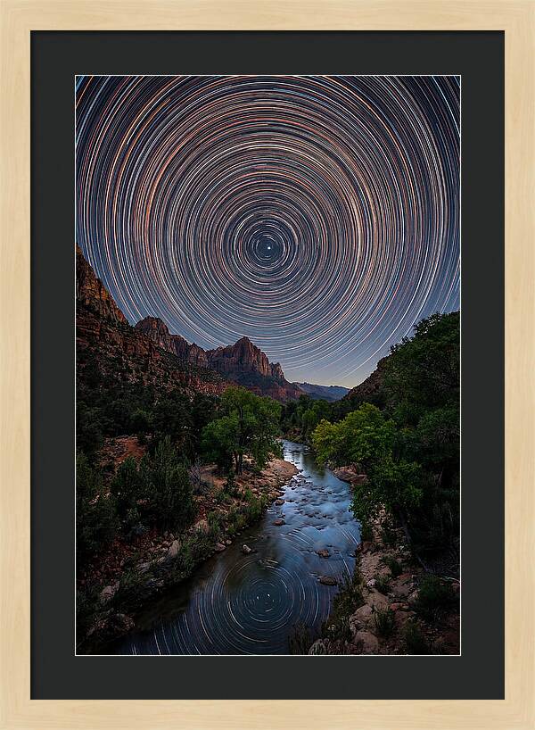 Star Trails Over Zion Canyon