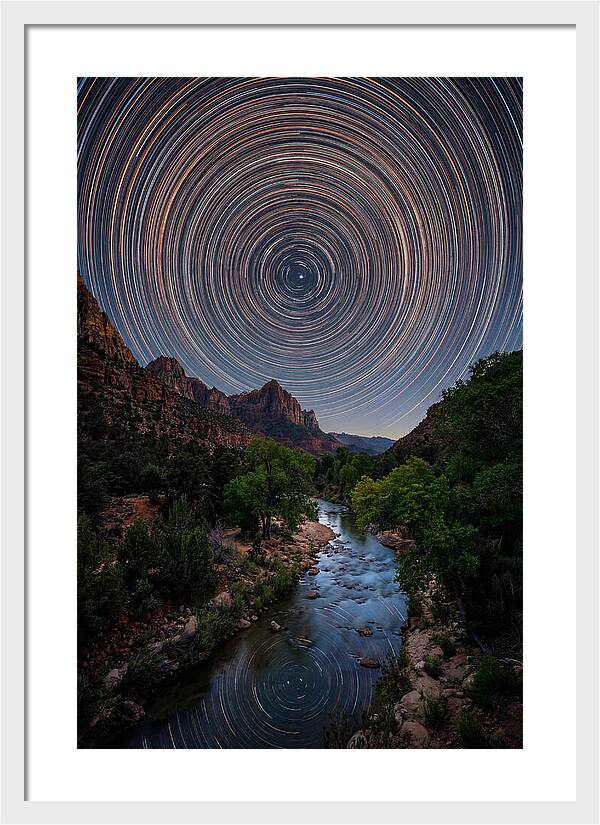 Star Trails Over Zion Canyon