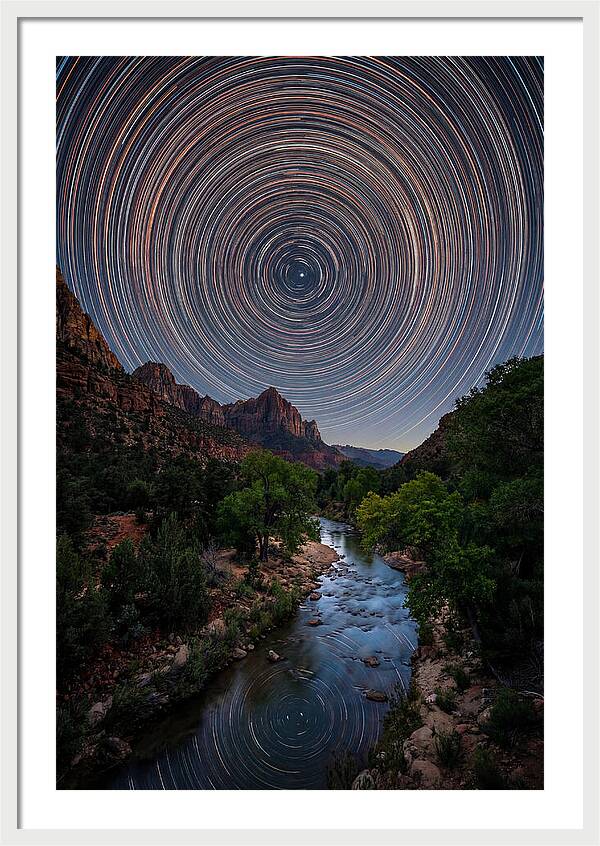 Star Trails Over Zion Canyon