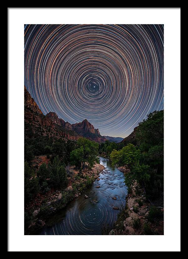 Star Trails Over Zion Canyon