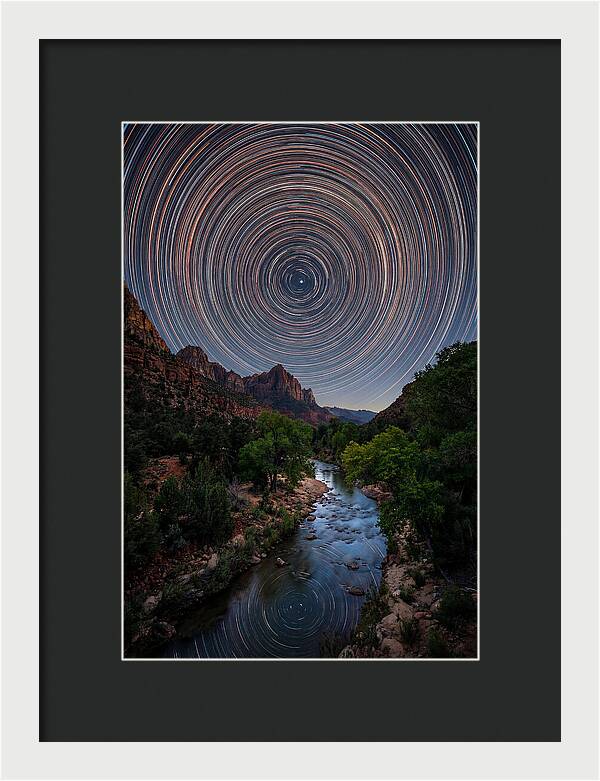 Star Trails Over Zion Canyon