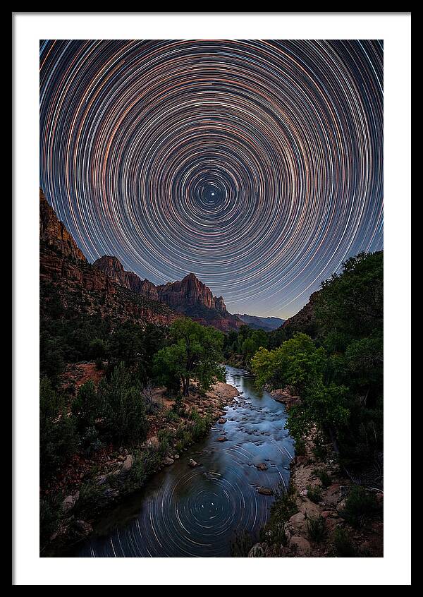 Star Trails Over Zion Canyon