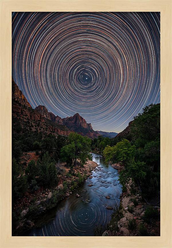 Star Trails Over Zion Canyon