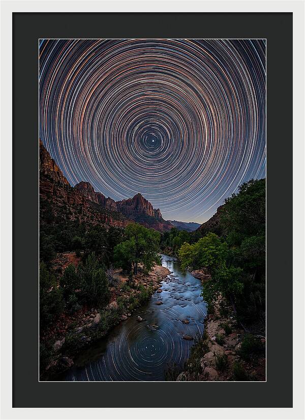 Star Trails Over Zion Canyon