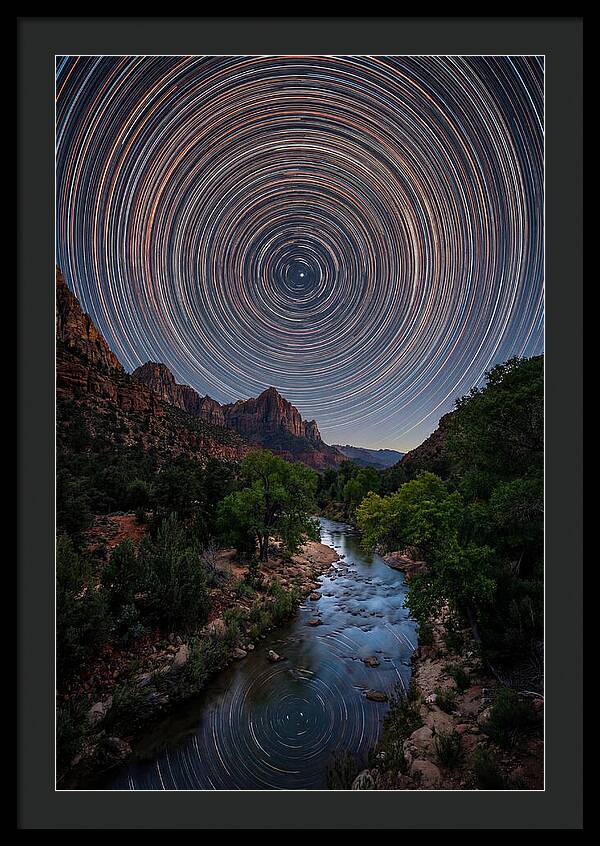 Star Trails Over Zion Canyon