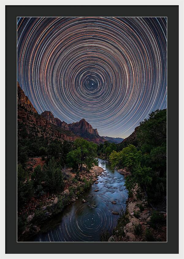 Star Trails Over Zion Canyon