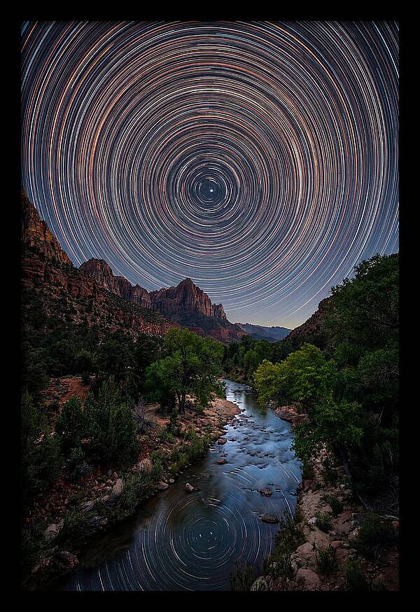 Star Trails Over Zion Canyon