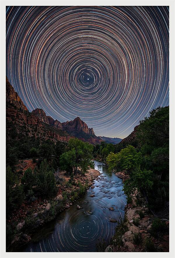 Star Trails Over Zion Canyon