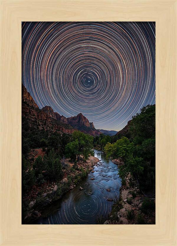 Star Trails Over Zion Canyon
