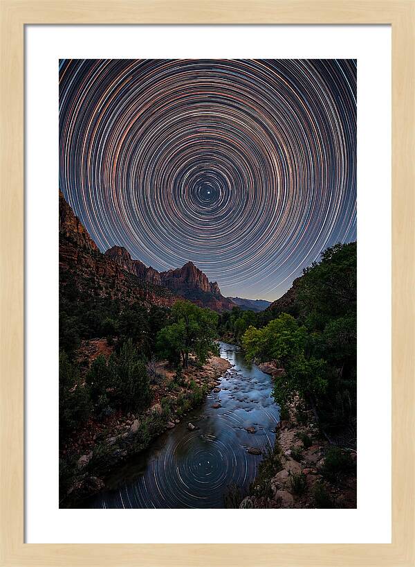 Star Trails Over Zion Canyon