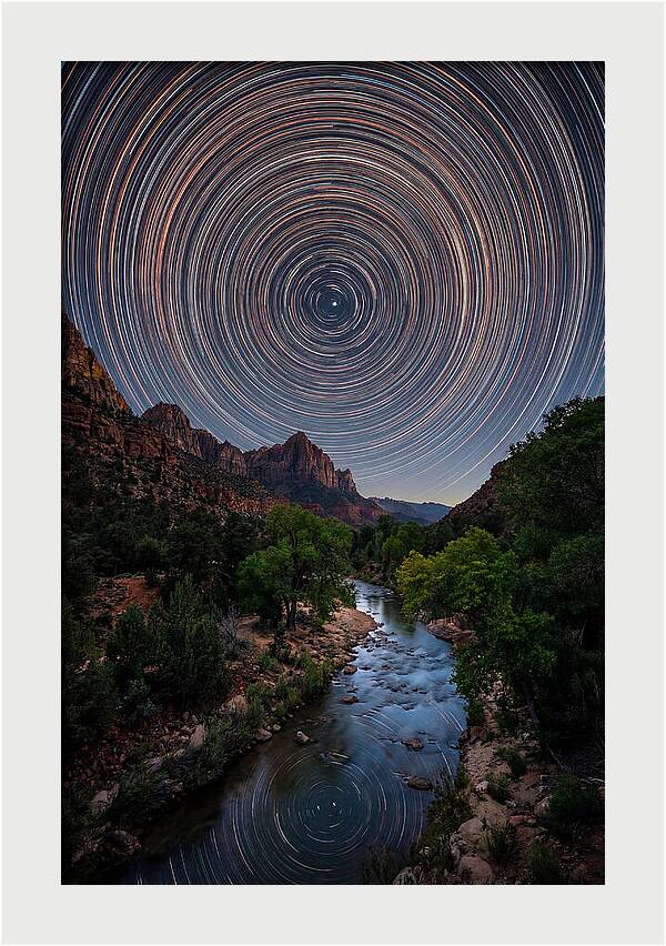 Star Trails Over Zion Canyon