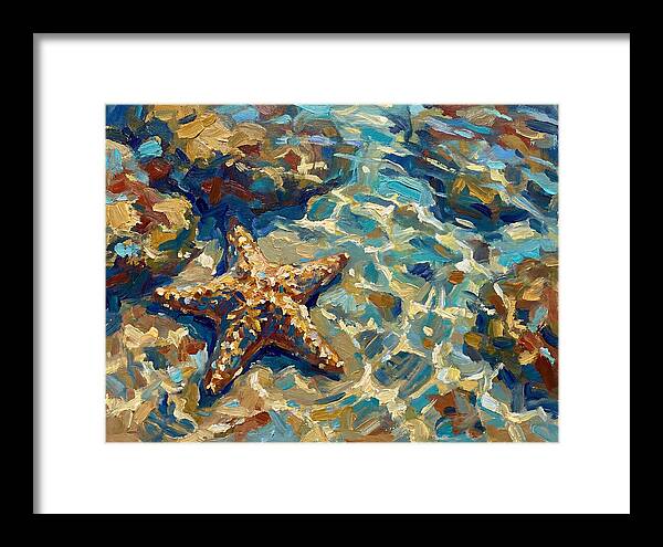 Starfish Beneath Ocean Waves