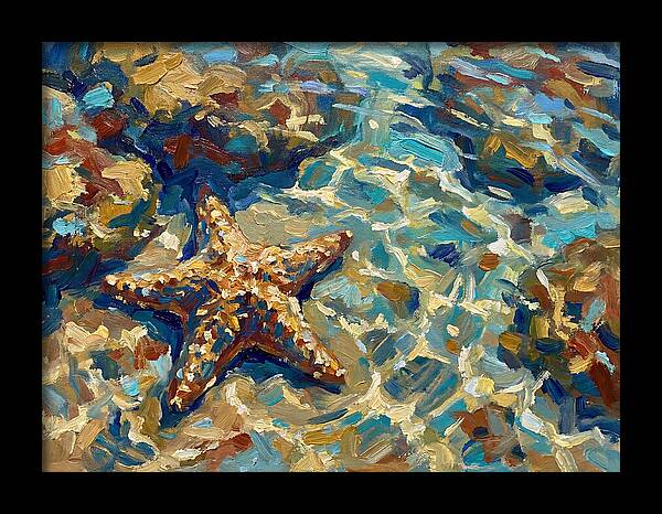 Starfish Beneath Ocean Waves