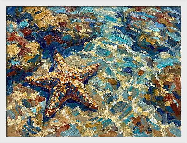 Starfish Beneath Ocean Waves