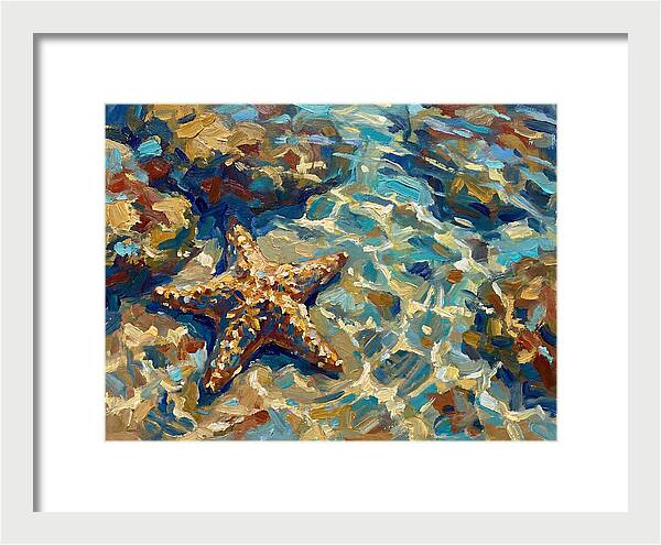 Starfish Beneath Ocean Waves