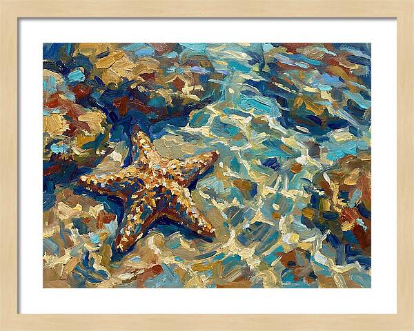 Starfish Beneath Ocean Waves