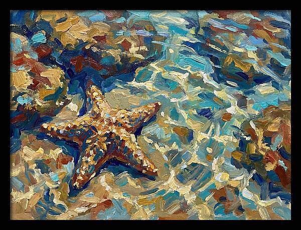 Starfish Beneath Ocean Waves