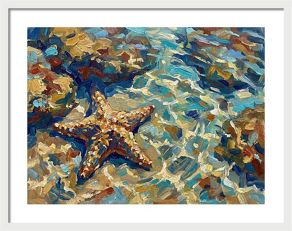Starfish Beneath Ocean Waves
