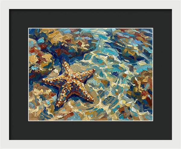 Starfish Beneath Ocean Waves