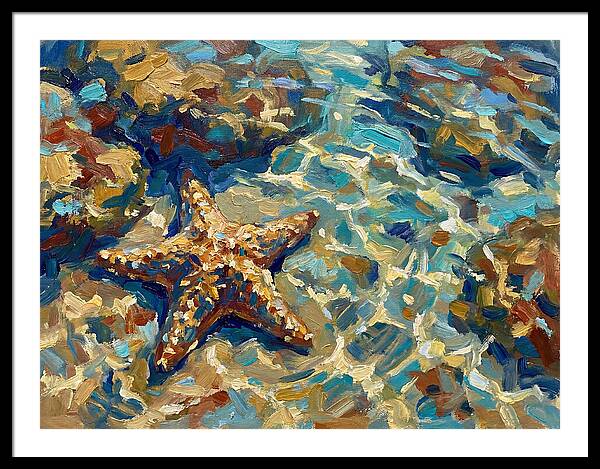 Starfish Beneath Ocean Waves