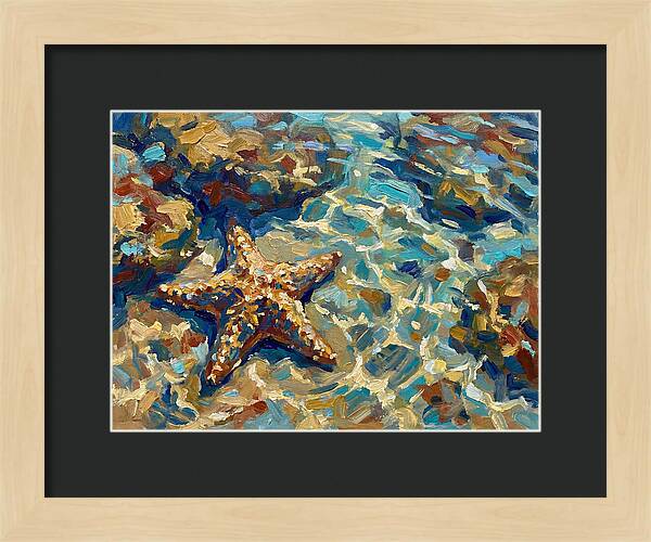 Starfish Beneath Ocean Waves