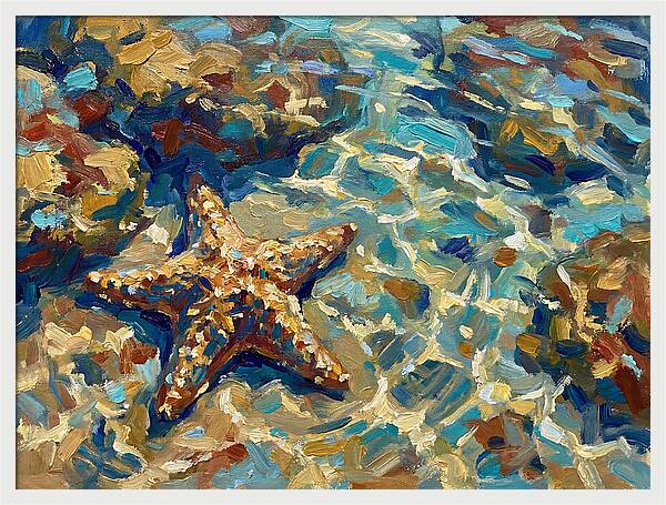 Starfish Beneath Ocean Waves