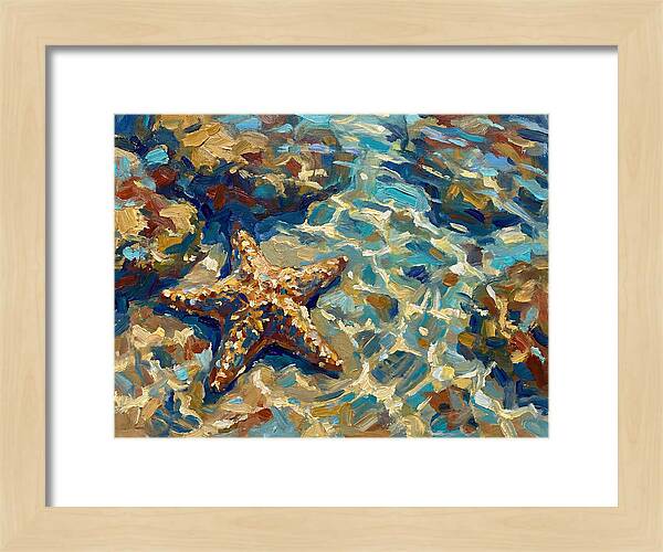 Starfish Beneath Ocean Waves