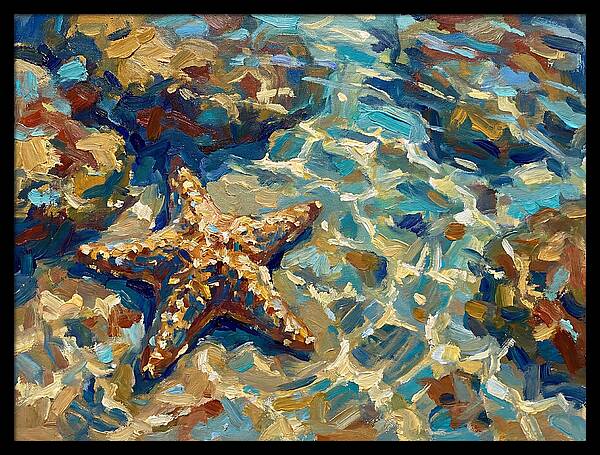 Starfish Beneath Ocean Waves