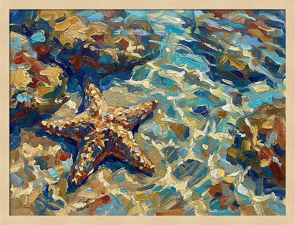Starfish Beneath Ocean Waves