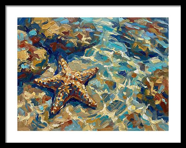 Starfish Beneath Ocean Waves