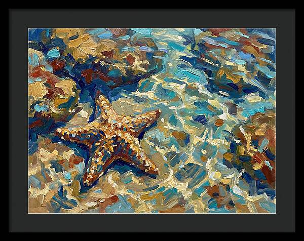 Starfish Beneath Ocean Waves