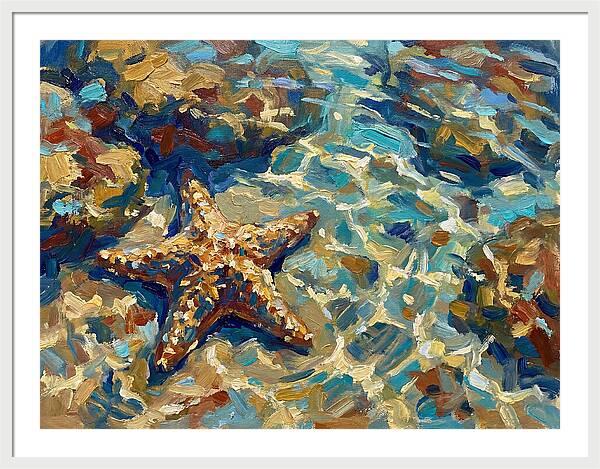 Starfish Beneath Ocean Waves