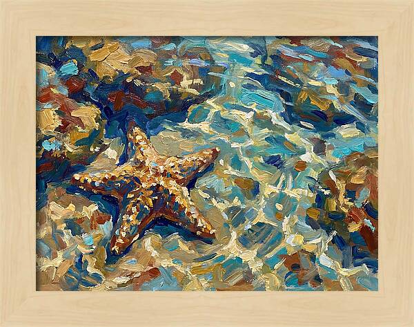 Starfish Beneath Ocean Waves