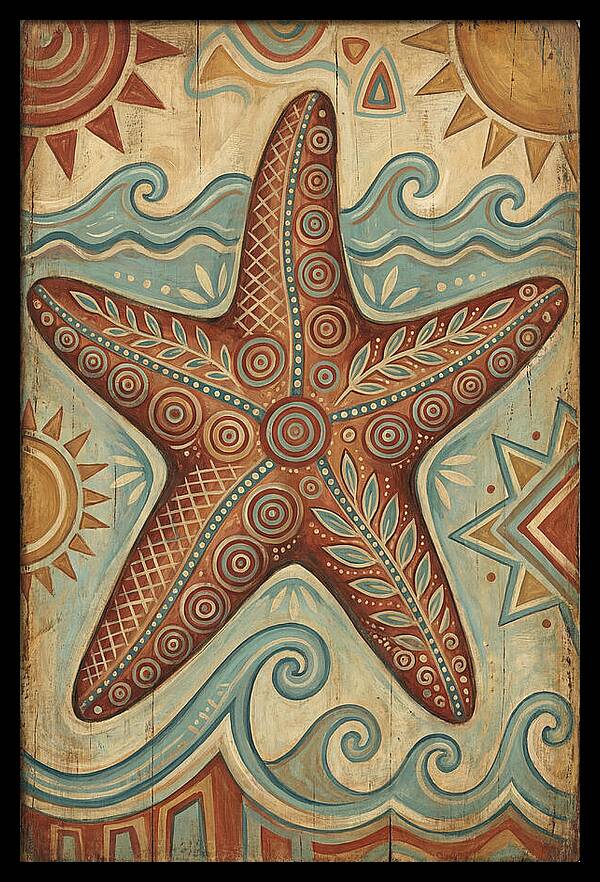Starfish Folk Art