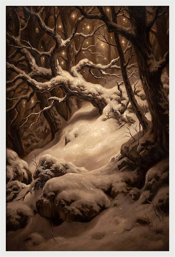 Starlight Reflecting On Snow