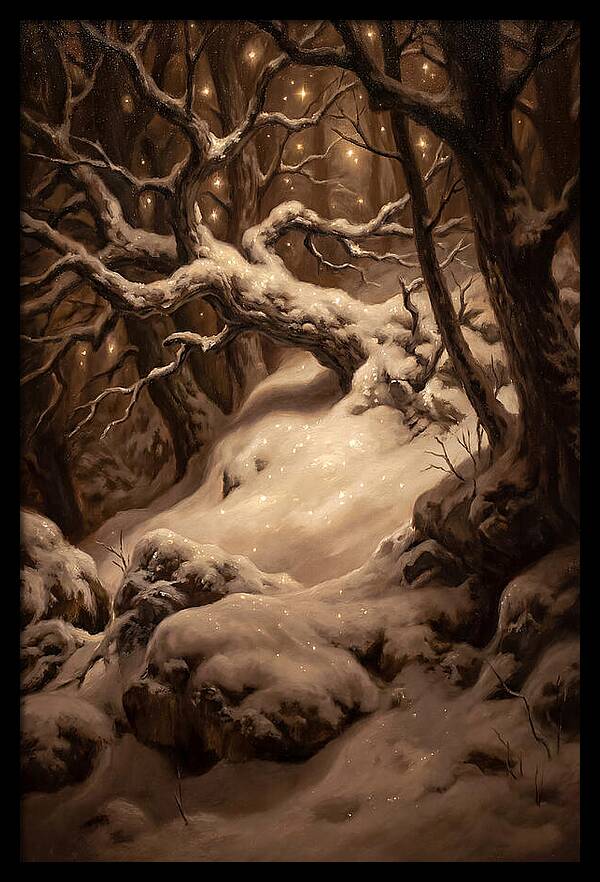 Starlight Reflecting On Snow