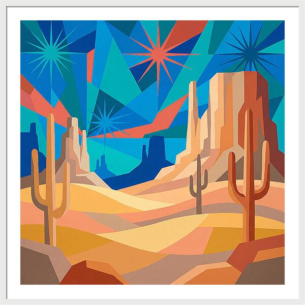 Starlit Desert Landscape