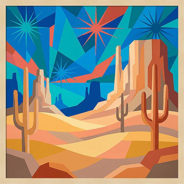 Starlit Desert Landscape