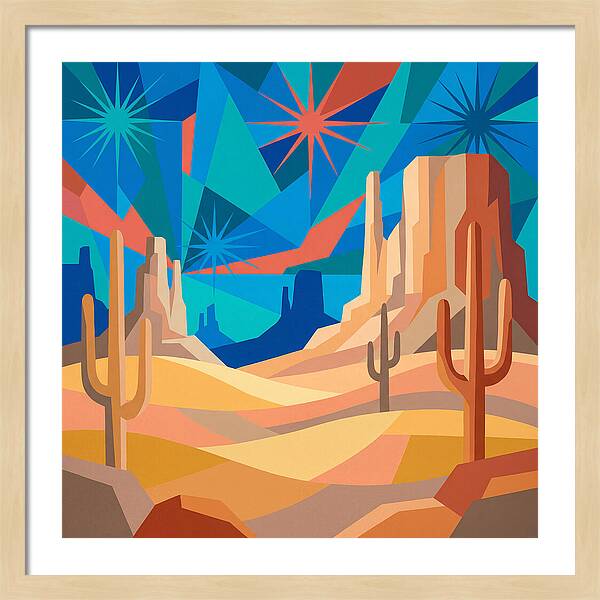 Starlit Desert Landscape